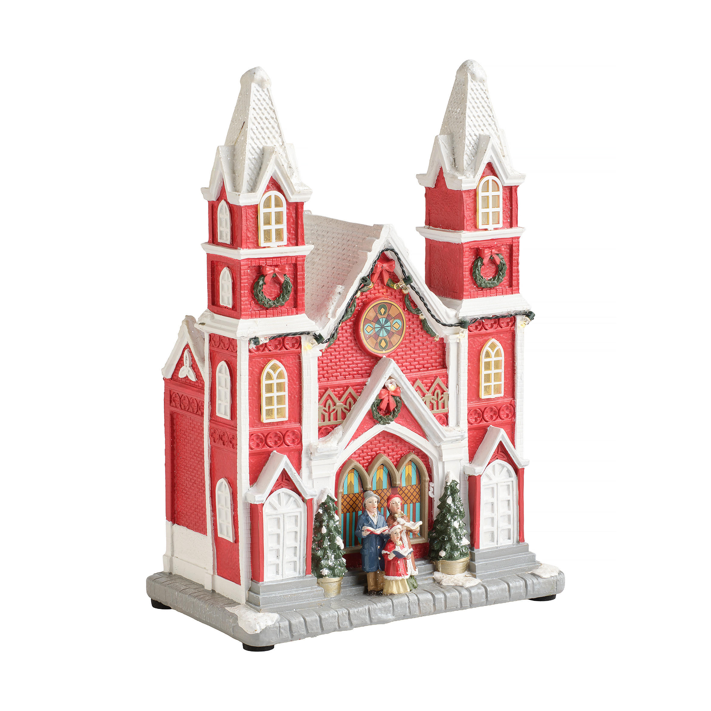 DEKOFIGUR Led FESTHOUSE, 28.5 x 20 cm, Multicolor, Beleuchtet Weihnachtsfigur, Weihnachtsdeko, Deko Wohnzimmer, Winter Christmas, XMAS Geschenk - Multicolor, Kunststoff (12/28.5/20cm) - home&you