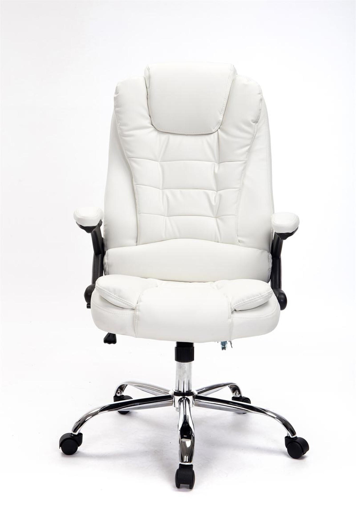 BÜROSTUHL Toronto, Kunstleder Weiß - Weiß, Textil/Metall (69/123/78cm) - TPFLiving