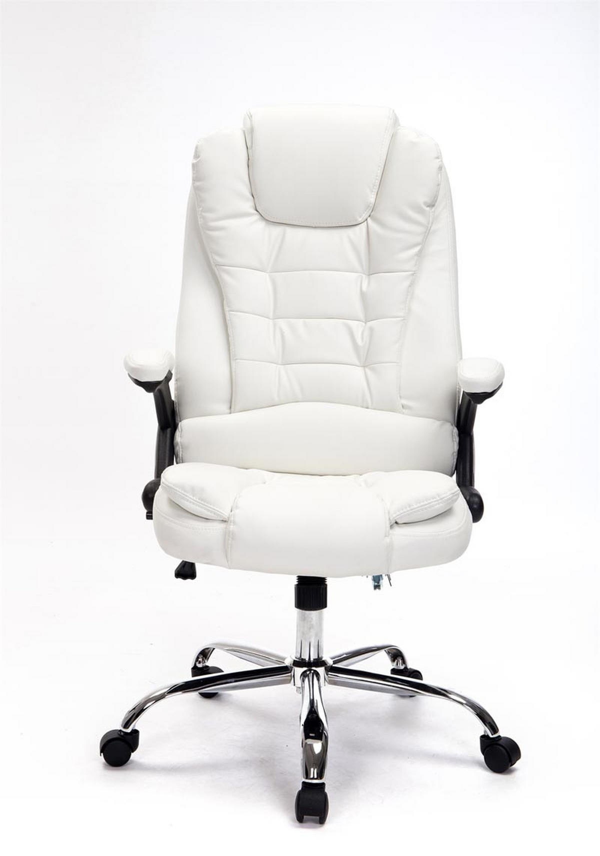 BÜROSTUHL Toronto, Kunstleder Weiß - Weiß, Textil/Metall (69/123/78cm) - TPFLiving