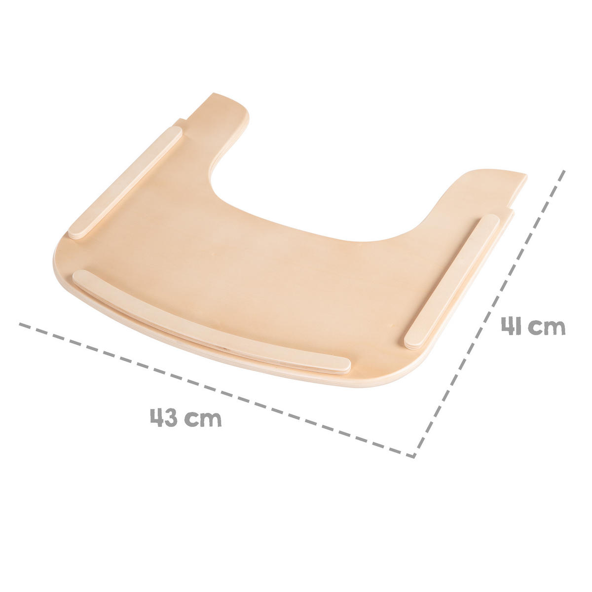 HOCHSTUHL-ESSBRETT Sit Up Flex Natur - Naturfarben, Holzwerkstoff (43/2/41cm) - Roba
