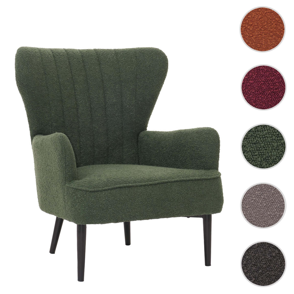 LOUNGE-SESSEL Grün - Grün, Textil (75/80/78cm) - MCW
