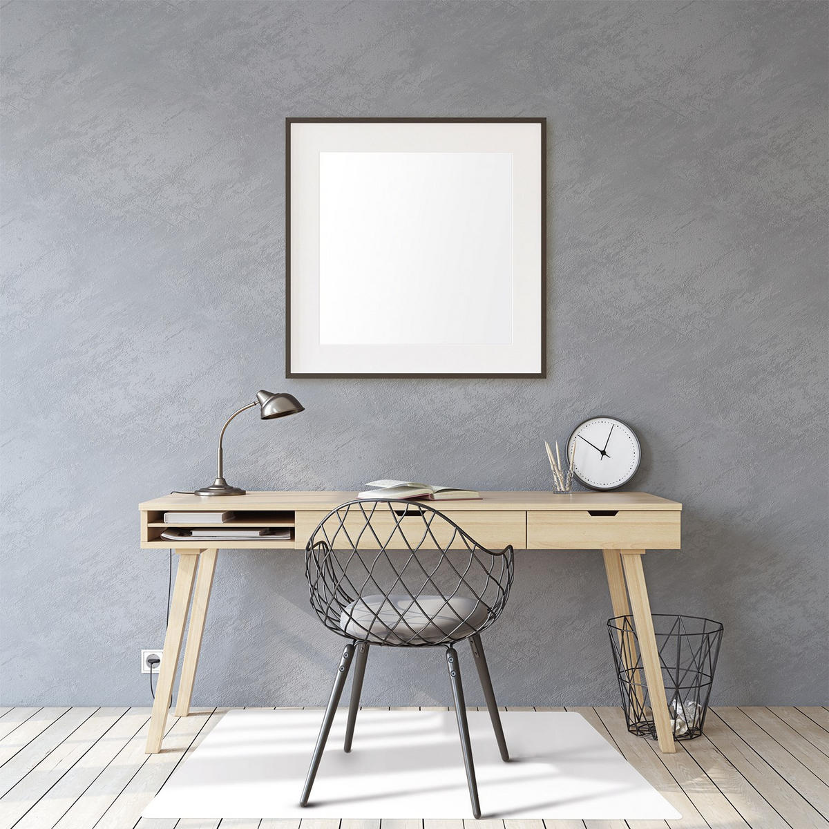 BODENSCHUTZMATTE 140x100 cm Weiß - Weiß, Kunststoff (100/1.6cm) - ArtPrintCave