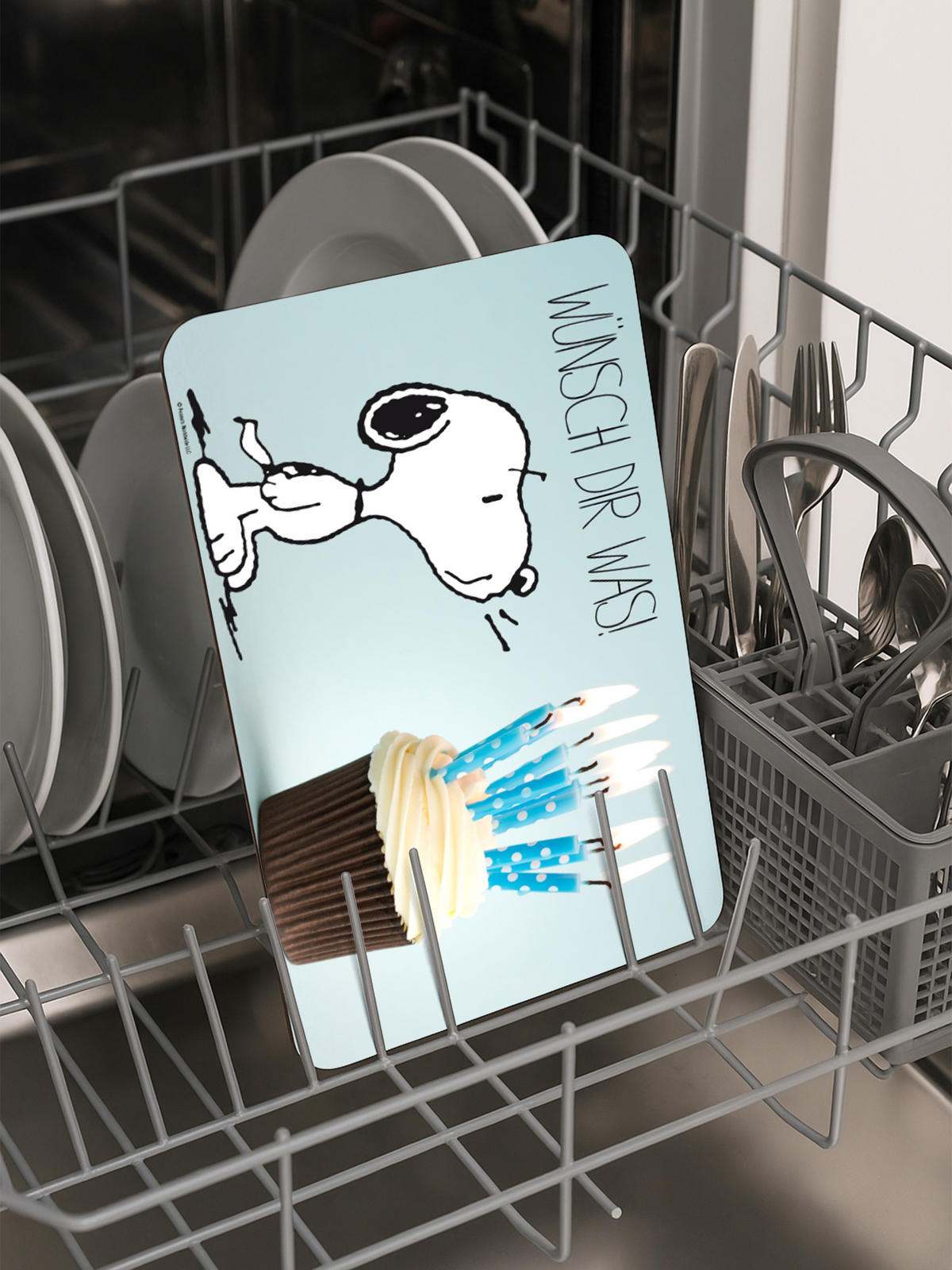 BRETTCHEN The Peanuts Snoopy Wünsch dir was! Blau 14,5 x 23,5 cm - Multicolor, Kunststoff (14.5/23.5cm) - United Labels