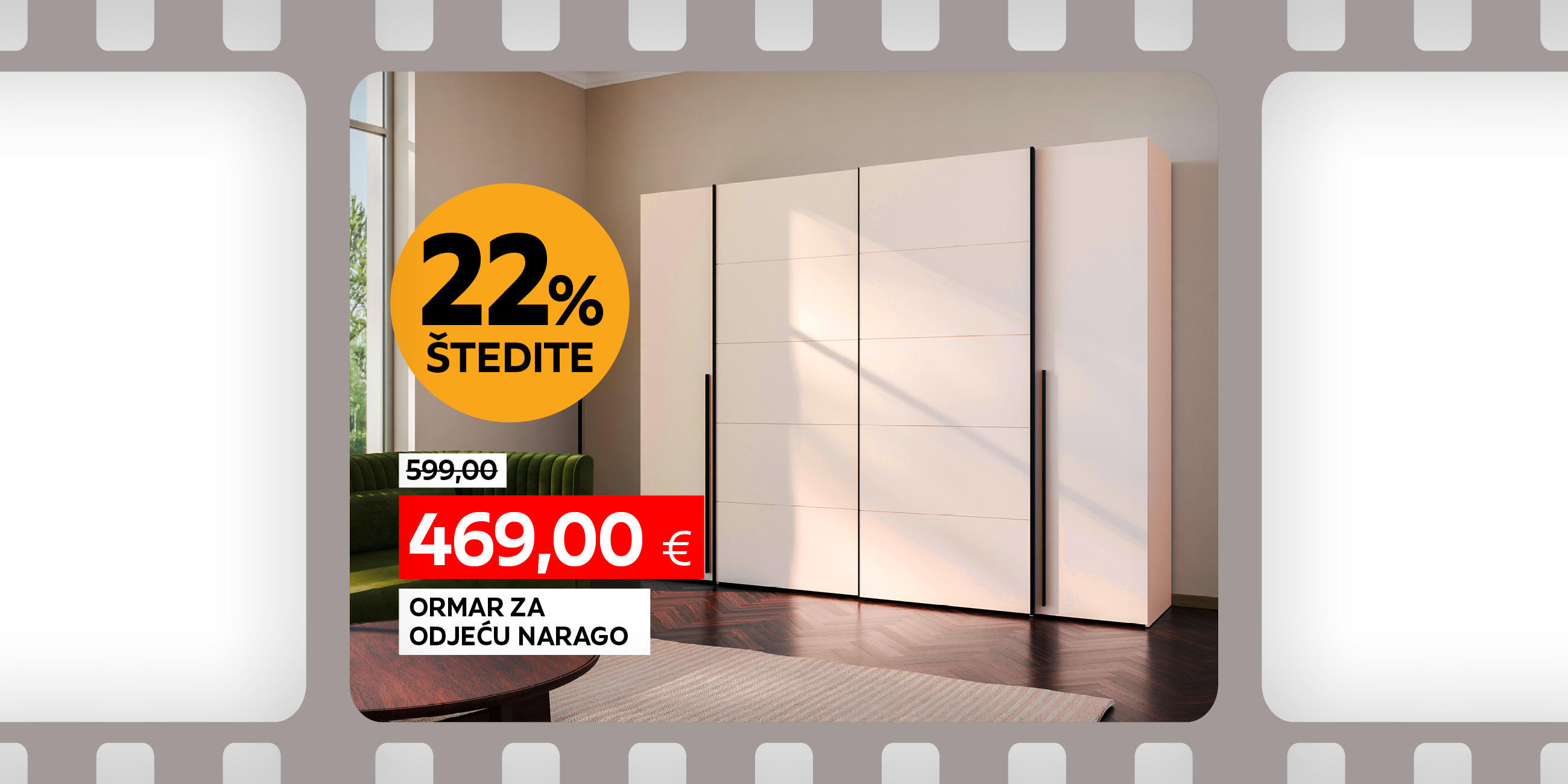 ormar za odjeću Narago umjesto 599,00 € nova cijena 469,00 € štedite 22%