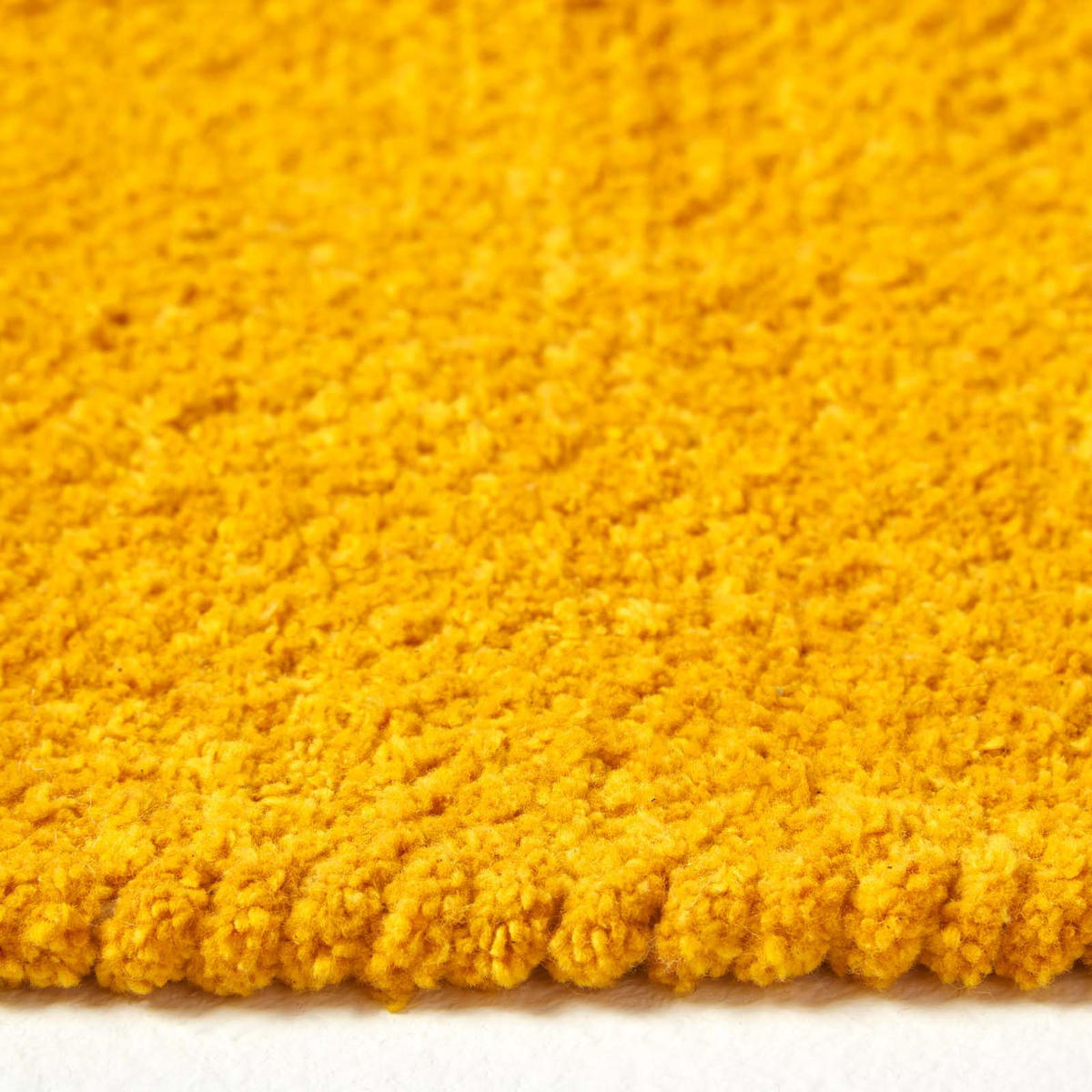 HANDWEBTEPPICH Chenille 110/170 cm - Currygelb, Textil (110/170cm) - Homescapes