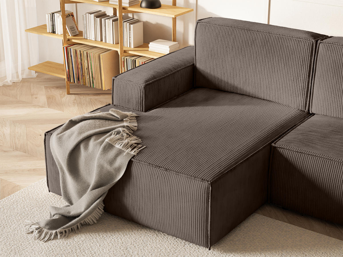 ECKSOFA Kokko mit Schlaffunktion, Braun - Braun, Textil (267/167cm) - Fedve