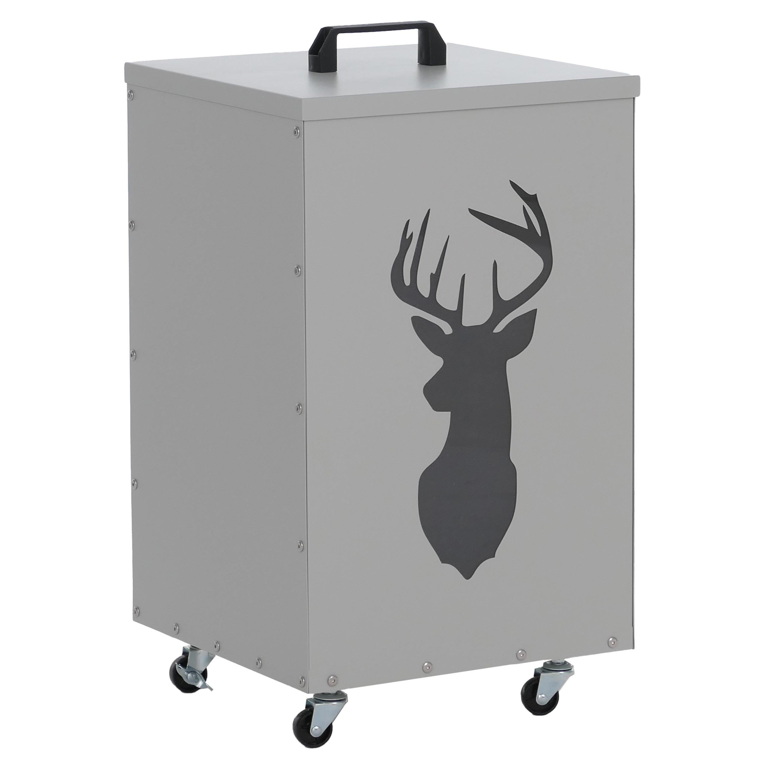PELLETBEHÄLTER HIRSCH Hellgrau - Hellgrau, Metall (36/36cm) - MCW