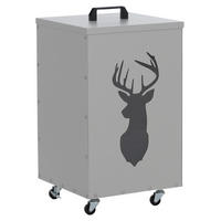 PELLETBEHÄLTER HIRSCH Hellgrau - Hellgrau, Metall (36/36cm) - MCW