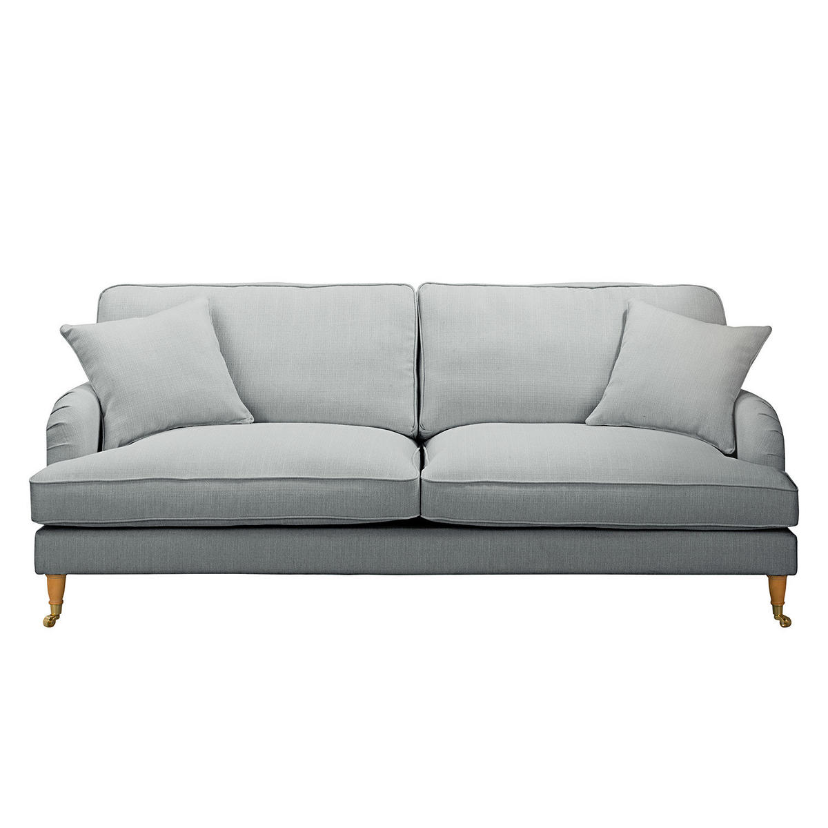 POLSTERGARNITUR (3-2-1) - Webstoff - Hellgrau, Textil (211/85/96cm) - home24