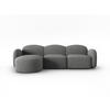 ECKSOFA links Blair aus Chenille-Stoff dunkelgrau mischung 4 Sitzplätze - Dunkelgrau, Textil (155/272cm) - Micadoni