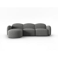 ECKSOFA links Blair aus Chenille-Stoff dunkelgrau mischung 4 Sitzplätze - Dunkelgrau, Textil (155/272cm) - Micadoni