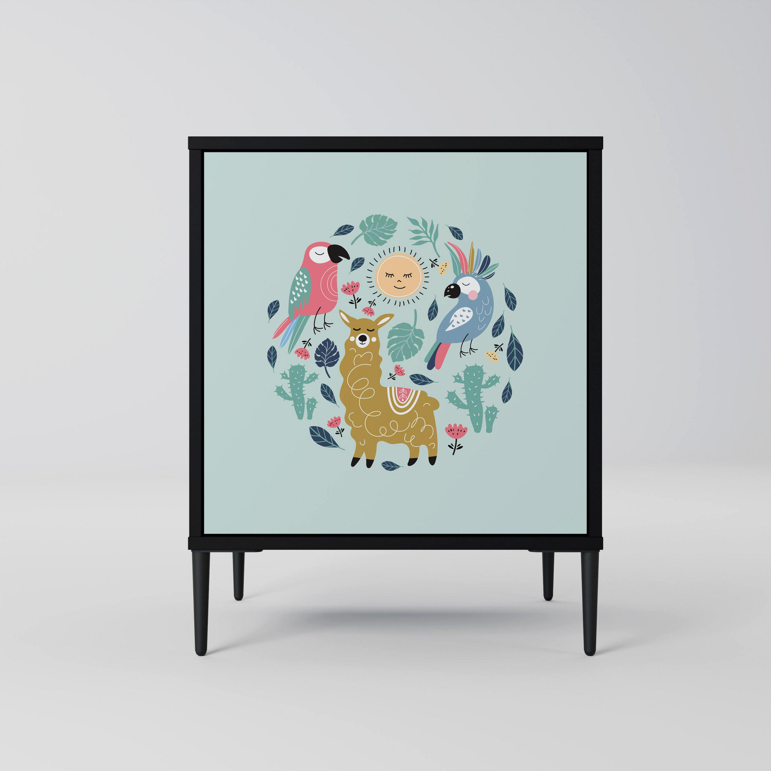SpaceRebels Sideboard Schwarz 57.5x72.5x42 cm