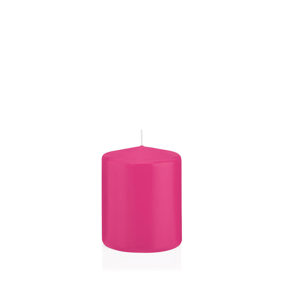 STUMPENKERZEN Pink Ø 78 x 100 mm, 8 Stück - Pink, Paraffin (8/10cm) - Wiedemann Kerzen
