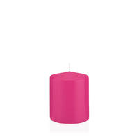 STUMPENKERZEN Pink Ø 78 x 100 mm, 8 Stück - Pink, Paraffin (8/10cm) - Wiedemann Kerzen