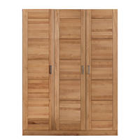 DREHTÜRENSCHRANK - Kernbuche massiv, geölt - Braun, Holz (156/207/61cm) - home24