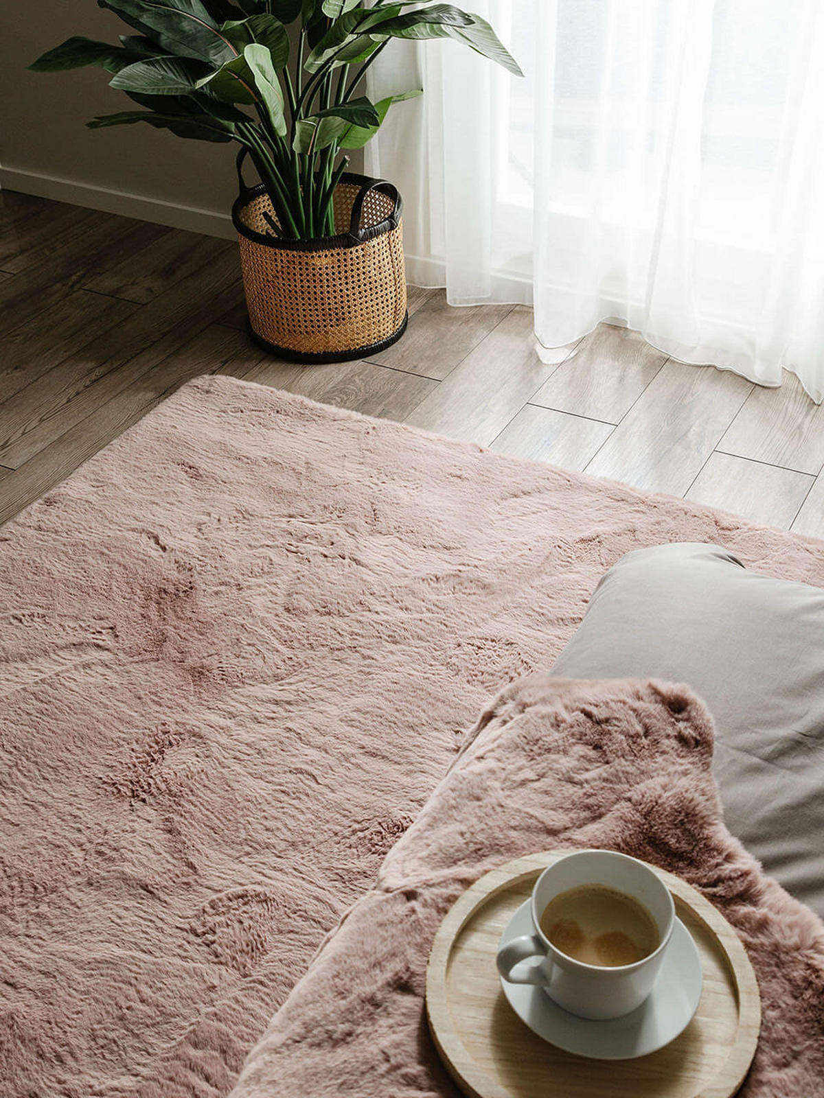 KUNSTFELL-TEPPICH Dave Rosa 160x230 cm - Rosa, Textil (160/1cm) - KUNSTLOFT
