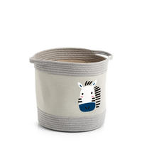 AUFBEWAHRUNGSKORB Zebra - Grau - Ø 30cm - Hellgrau, Textil (30/30cm) - Zeller Present