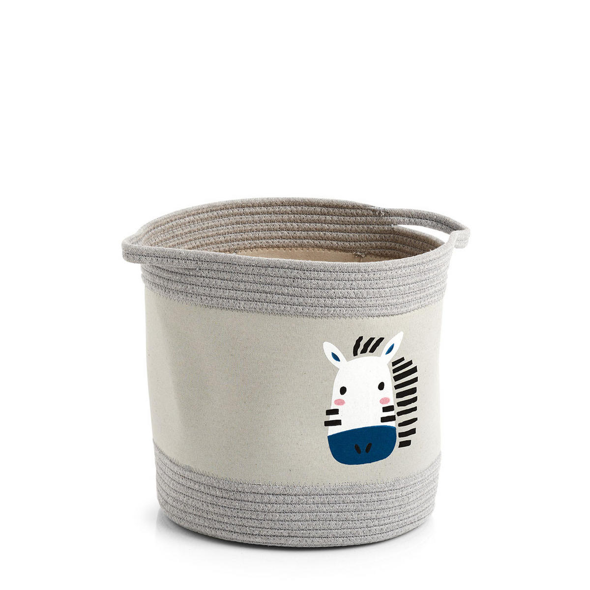 AUFBEWAHRUNGSKORB Zebra - Grau - Ø 30cm - Hellgrau, Textil (30/30cm) - Zeller Present