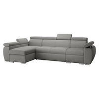 ECKSOFA Boston LCP, Seite: Links LCP+2R+1P(65) - Greige/Silberfarben, Holz/Textil (320/170cm) - MIRJAN24