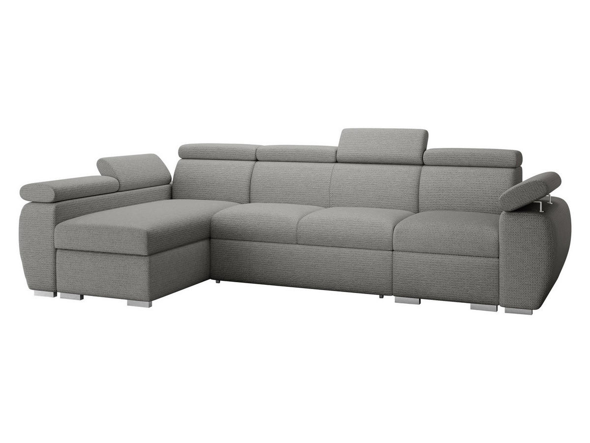 ECKSOFA Boston LCP, Seite: Links LCP+2R+1P(65) - Greige/Silberfarben, Holz/Textil (320/170cm) - MIRJAN24