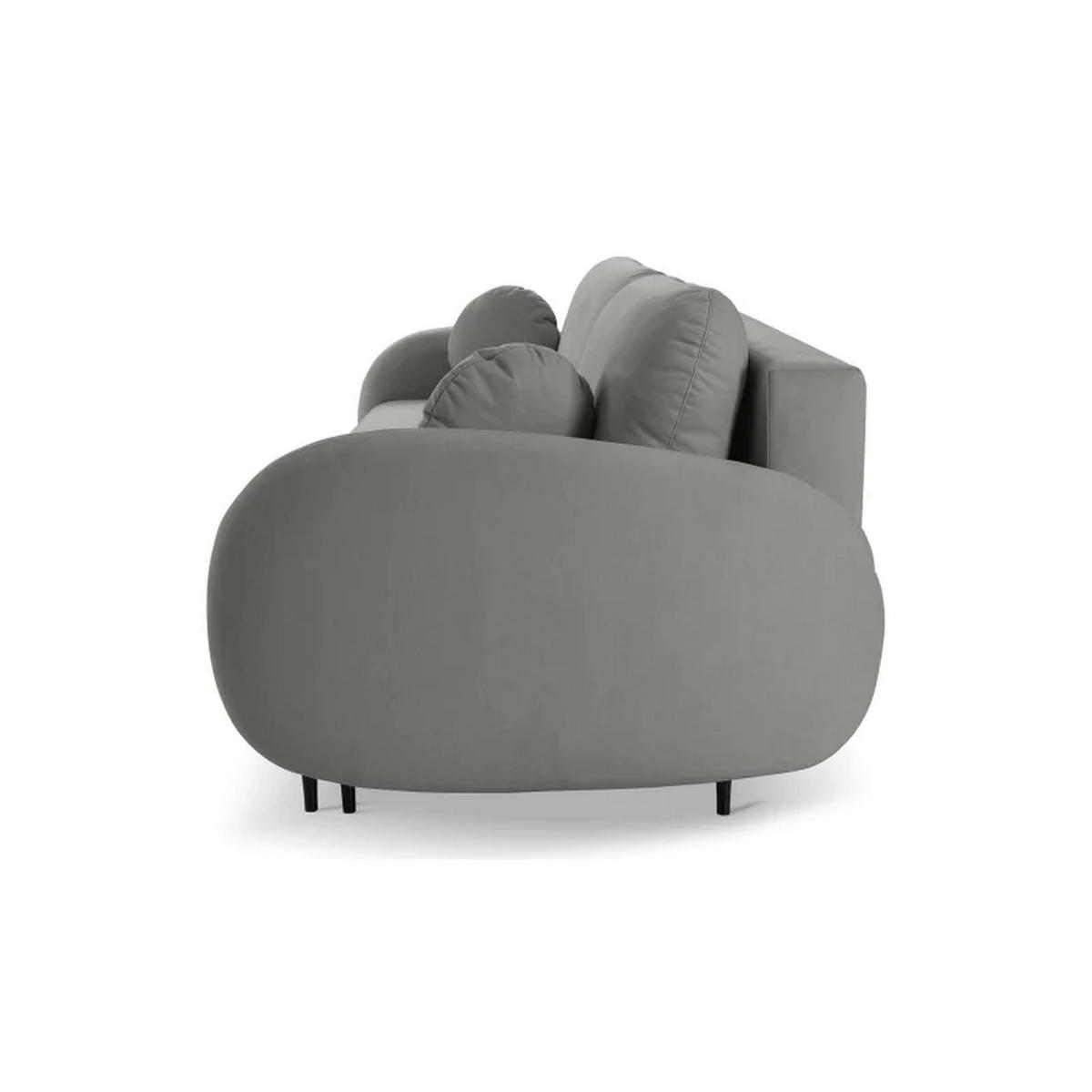 SCHLAFSOFA SOFTI, Sofa mit Schlaffunktion und Bettkasten, Farbe: Dunkelgrau, Velourstoff - Dunkelgrau, Textil (232/95/109cm) - Sepro Meble