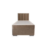 BOXBETT ZILANO 2 mit Matratze H3 und Topper 80x200 Itaka 48 rechts - Cappuccino, Holz/Textil (80/200cm) - Bedante