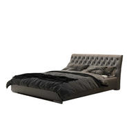 POLSTERBETT PORTO mit Kopfteil, 180 x 200 cm, Doppelbett mit Bettkasten und Lattenrost aus Metall, Kunstleder: Grau - Grau, Holz/Textil (180/200cm) - Agmat-Furniture