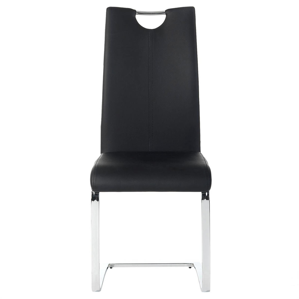 ESSZIMMERSTUHL SABA 4ER-SET - Schwarz, Textil/Metall (43/100/57cm) - IDIMEX