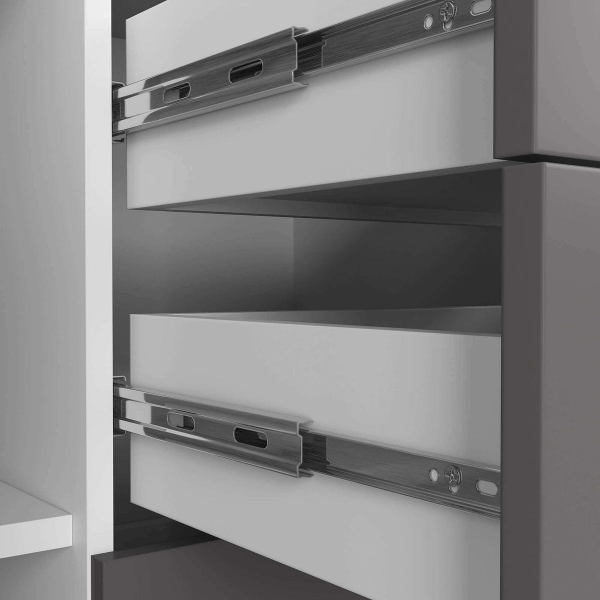 KOMMODE Weiß, Graphit Grau 80/110/35 - Weiß, Holzwerkstoff (110/80/35cm) - RAUMHIRSCH FURNITURE