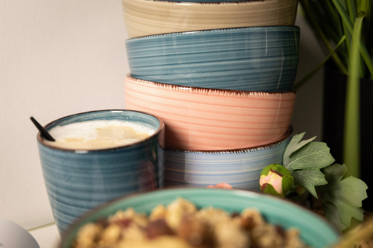SCHÜSSEL Suppenschalen / Schalen Barbados ø 14 cm - 6 Stück - Multicolor, Keramik (2/7/14cm) - Studio Tavola