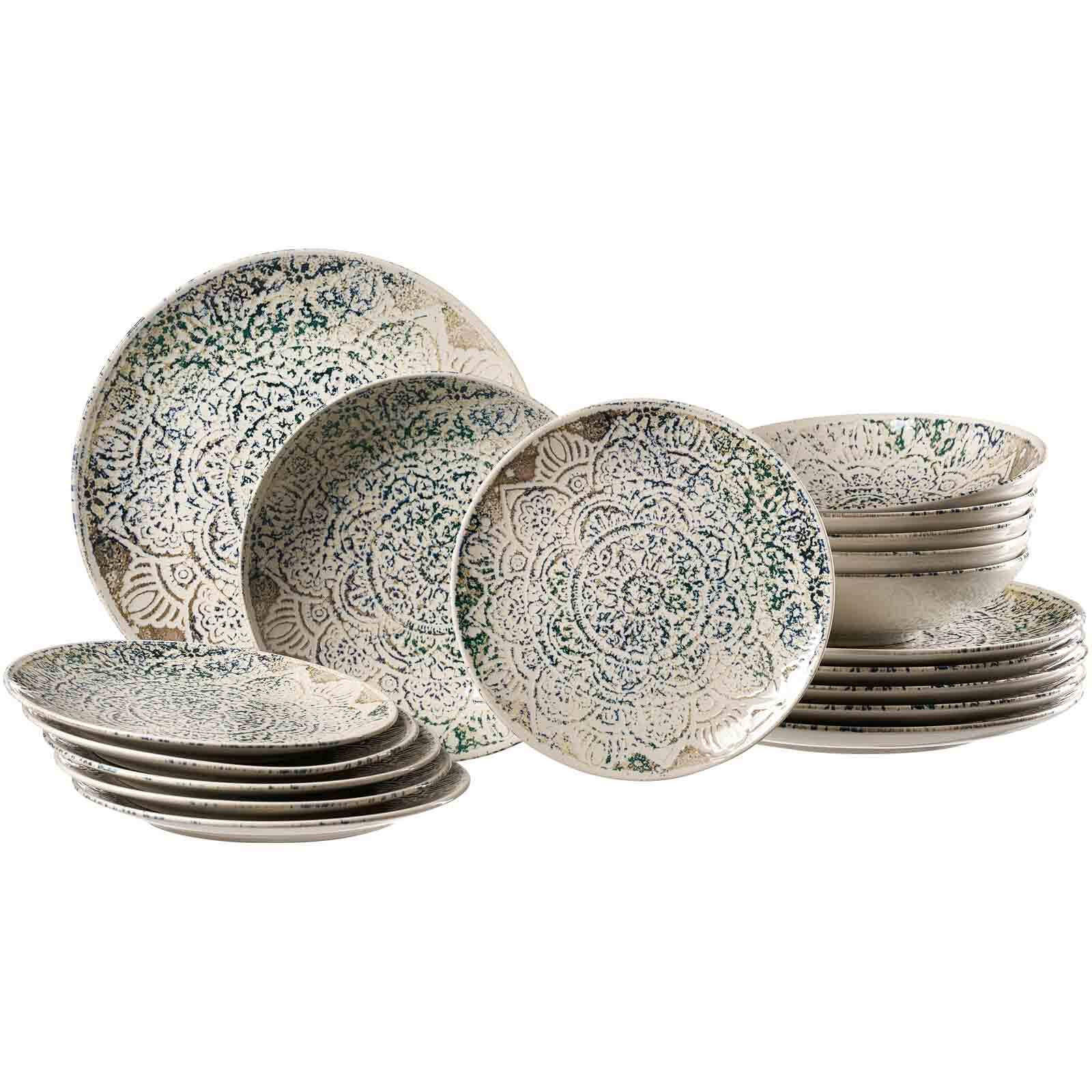 TAFEL-SET Luigi bunt 18er Set - Multicolor, Keramik (30/44/39cm) - Ritzenhoff Breker