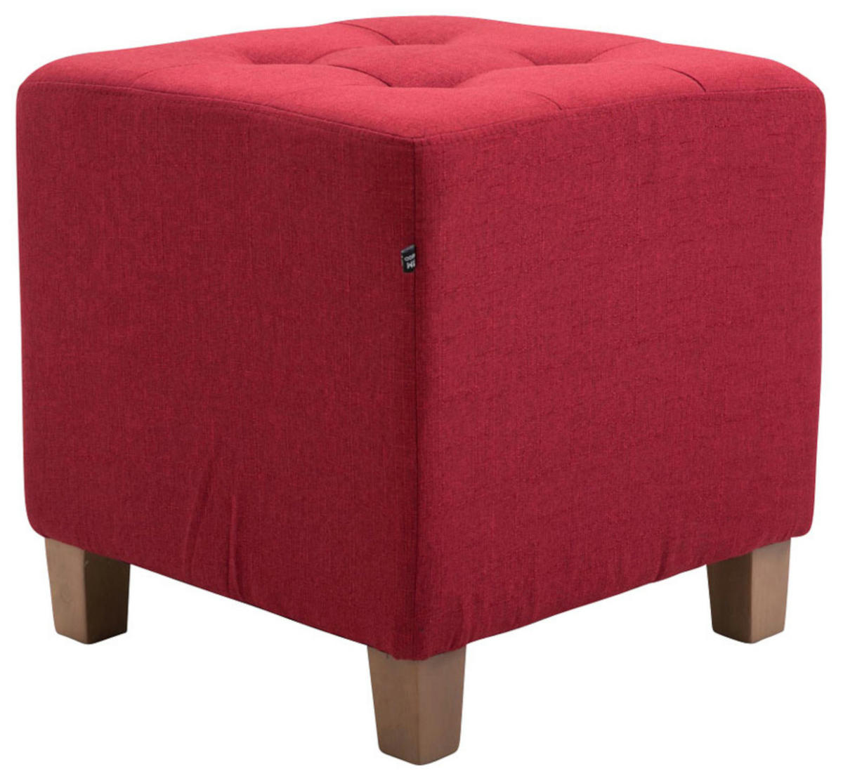 SITZWÜRFEL 2er Set Stoff rot - Rot, Holz/Textil (45/46/45cm) - CLP