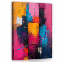 BILDER auf Leinwand Abstrakt Bunt 120x80 - Multicolor, Holzwerkstoff (80/120cm) - Wallarena