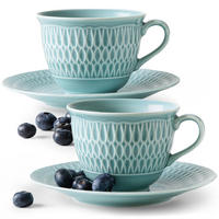 KAFFESERVICE CMIELOW SOFIA Kaffetassen-Set - Hellblau, Keramik (15.7/7.5/15.7cm) - KONSIMO®