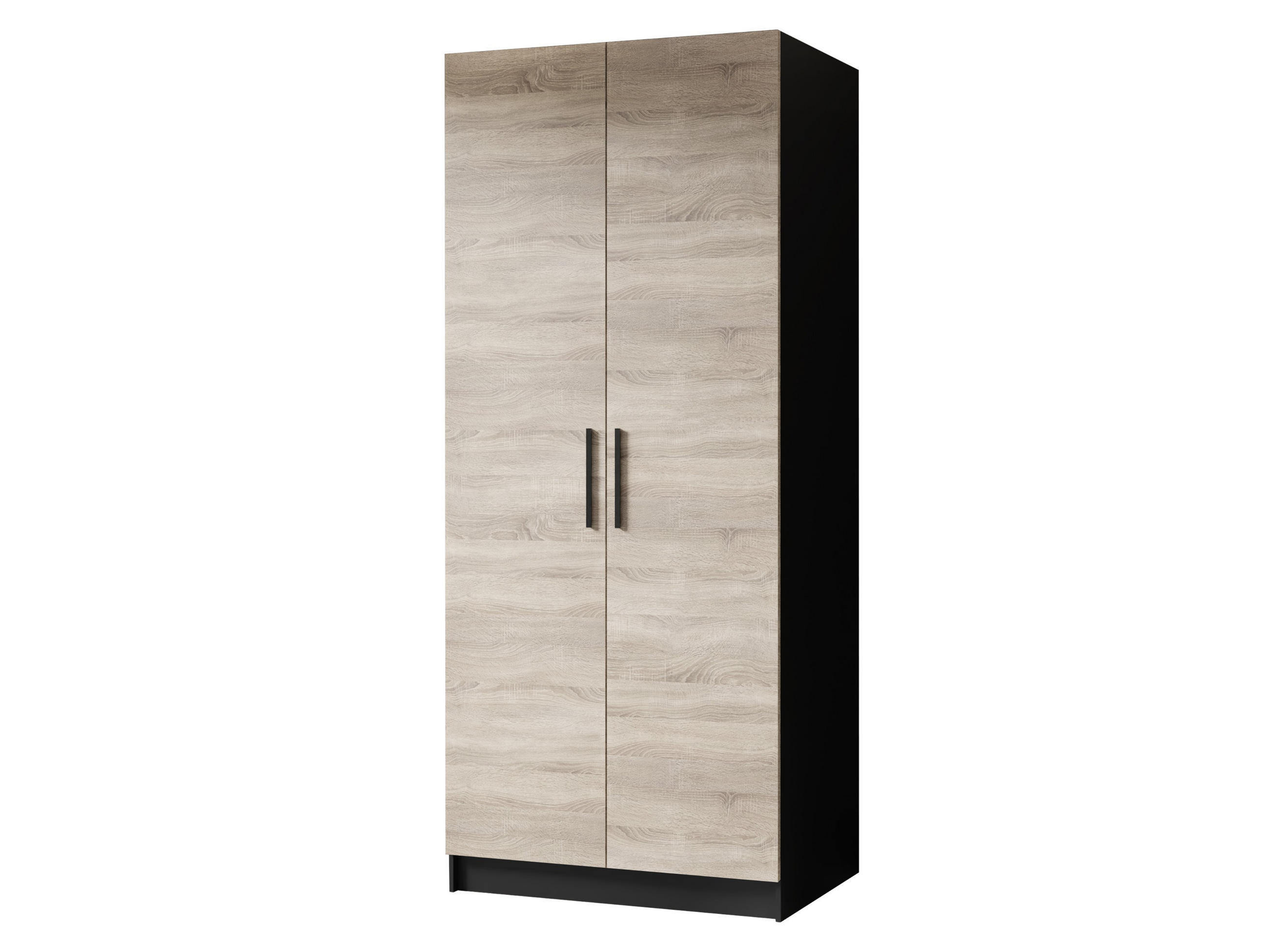 Kier Furniture ŠATNÍ SKŘÍŇ GOLD Černá & Dub Sonoma