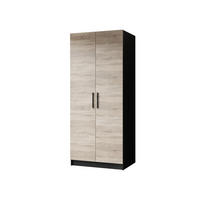 ŠATNÍ SKŘÍŇ GOLD Černá & Dub Sonoma - černá/Sonoma dub, kompozitní dřevo (78/205/52.5cm) - Kier Furniture