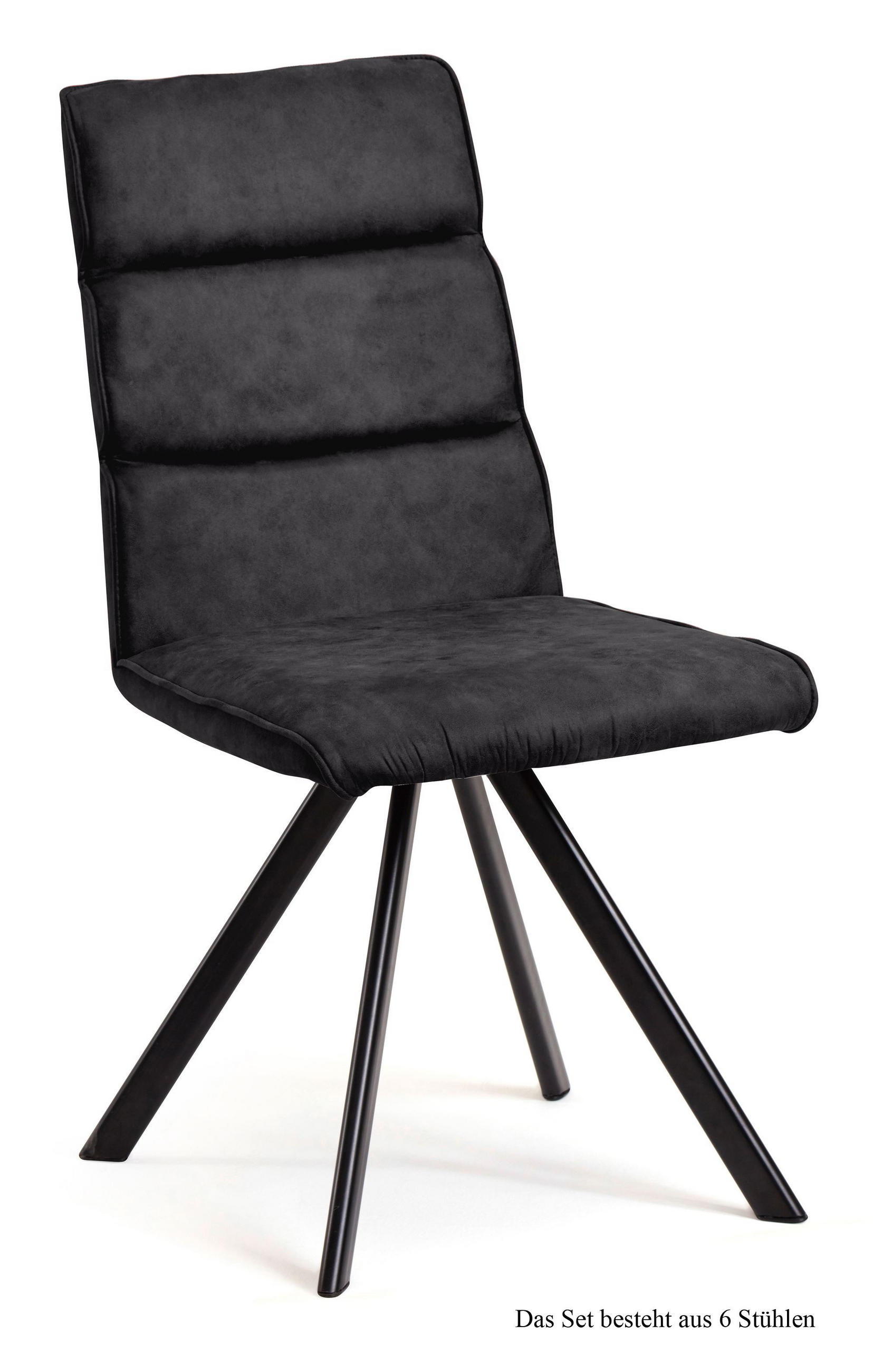 ESSZIMMERSTUHL drehbar (6er-Set) Dessa 47x92x60 Schwarz/Anthrazit - Anthrazit/Schwarz, Kunststoff (60/92/47cm) - 58aufmkessel