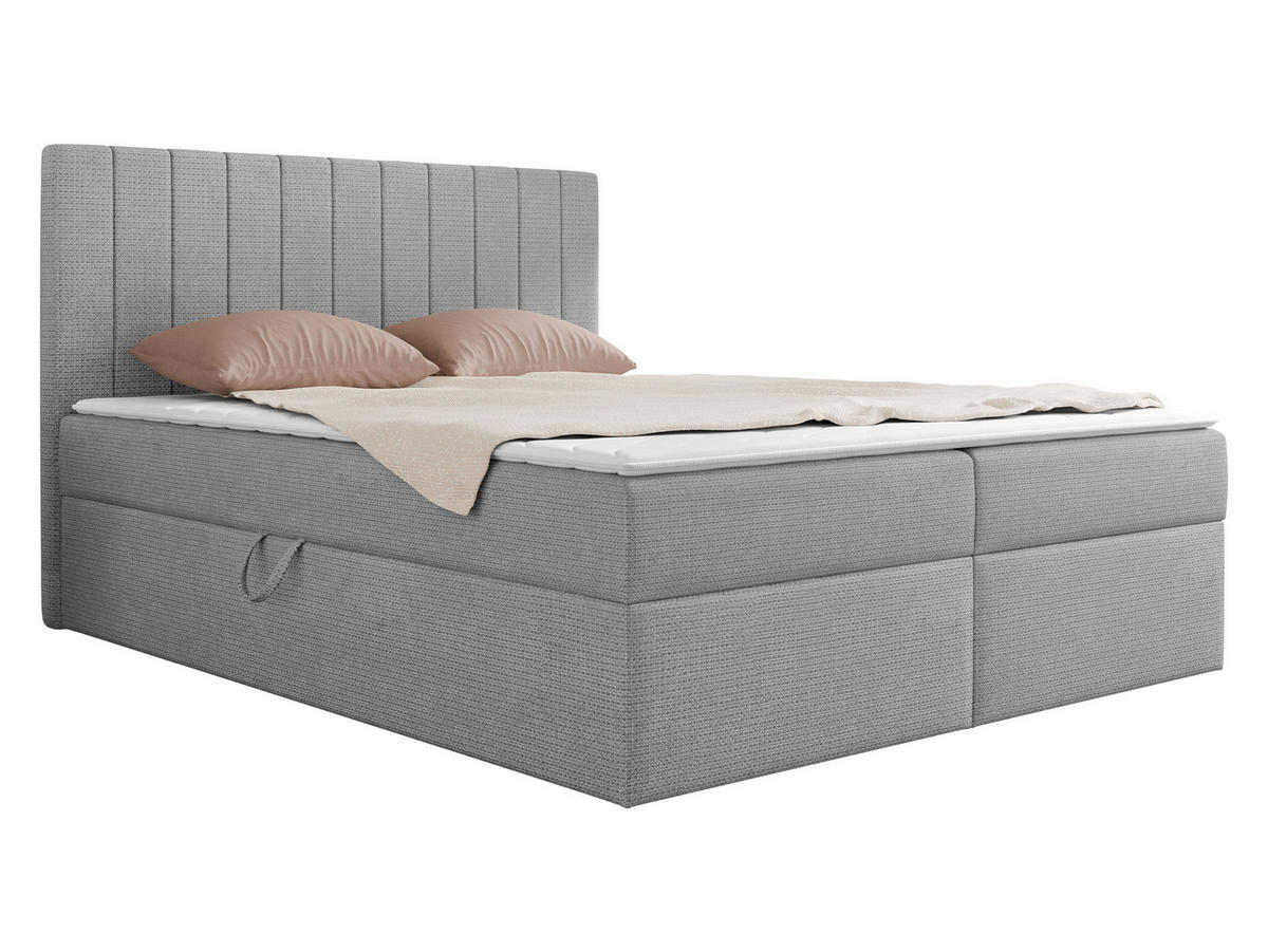 BOXBETT Everest - Schwarz/Grau, Holzwerkstoff/Kunststoff (140/200cm) - MIRJAN24