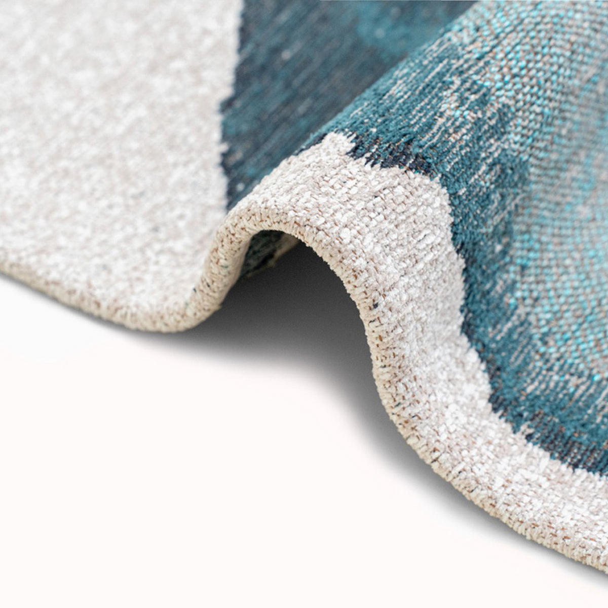 TEPPICH Inkjet Meditation Lagoon 140/200 cm - Blau, Textil (140/200cm) - Louis De Poortere