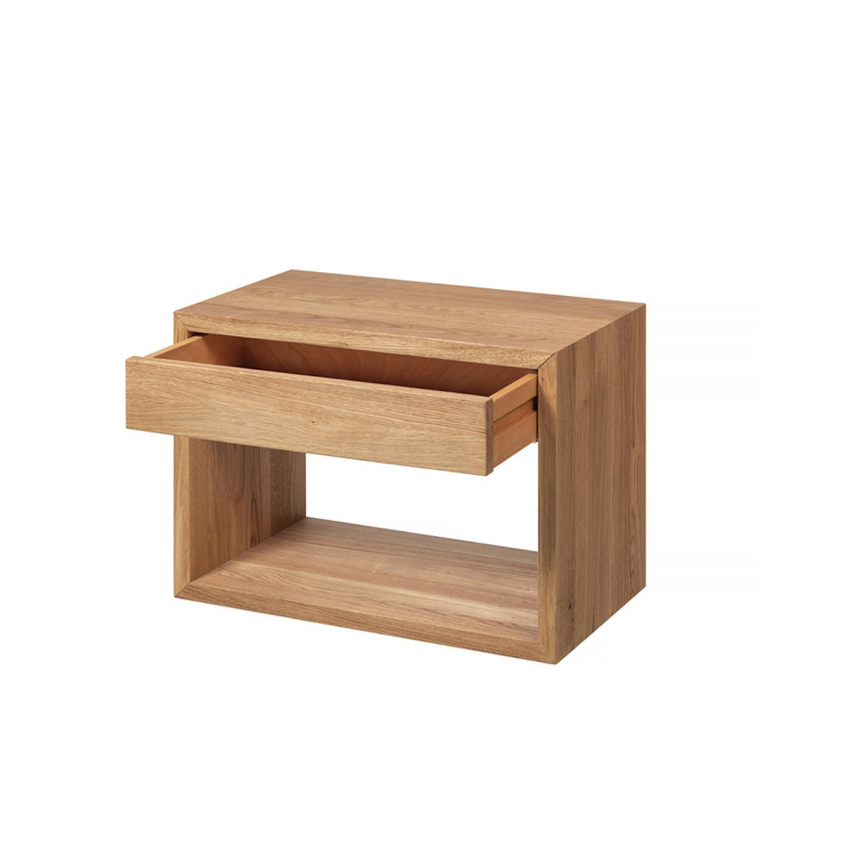 NACHTTISCH Hugo, Eiche, 30/55/39 cm - Eichefarben, Holz (55/39/30cm) - WOODEK