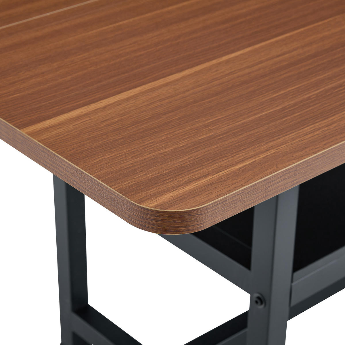 ESSTISCH Walnuss mit multifunktionalem Ablagefach 160/90/76 cm - Walnussfarben, Holz (90/160/76cm) - Oxeza