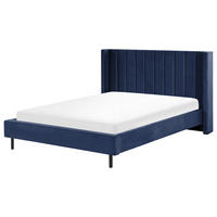 BETT mit Lattenrost 160x200 cm Blau Villette - Blau, Textil (160/200cm) - Beliani