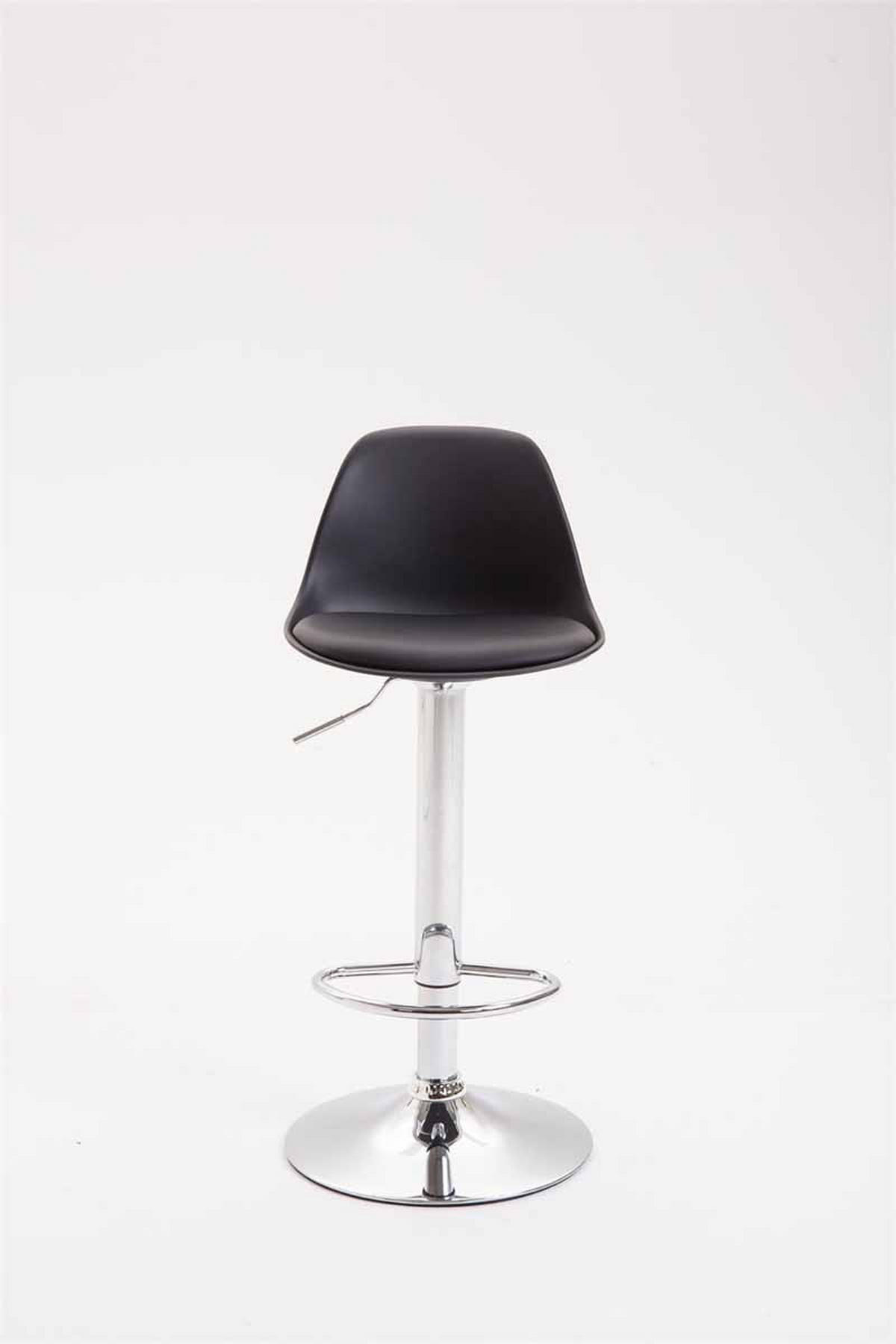 BARHOCKER Kunststoff schwarz - Chromfarben/Schwarz, Kunststoff/Metall (39/82/43cm) - CLP