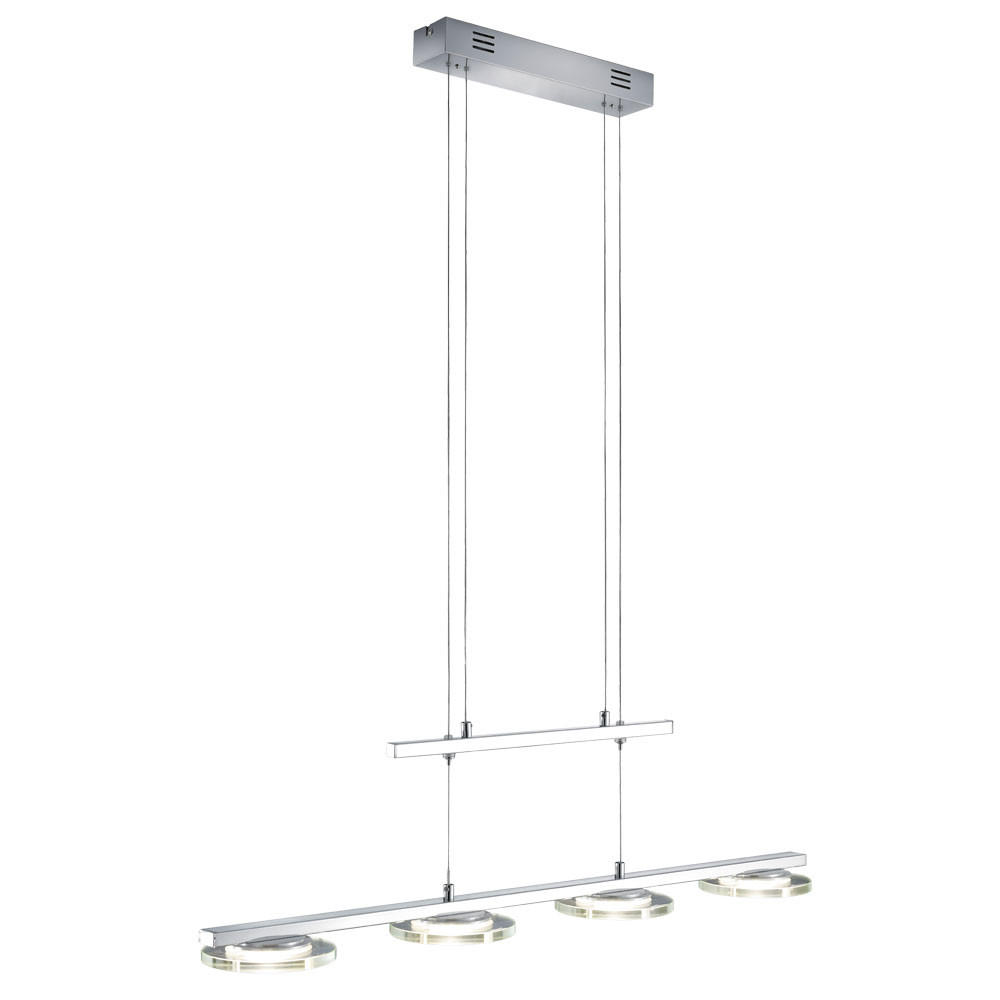 LED HÄNGELEUCHTE Metall Glas Silber - Silberfarben, Glas (13.5/21/120cm)