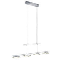 LED HÄNGELEUCHTE Metall Glas Silber - Silberfarben, Glas (13.5/21/120cm)