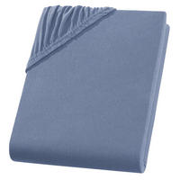 SPANNBETTLAKEN Boxspringbett Jersey 180x200 180x220 200x200 200x200, Wasserbett Bettlaken aus 100% Baumwolle - Blaugrau, Textil (200/220cm) - Carpe Sonno