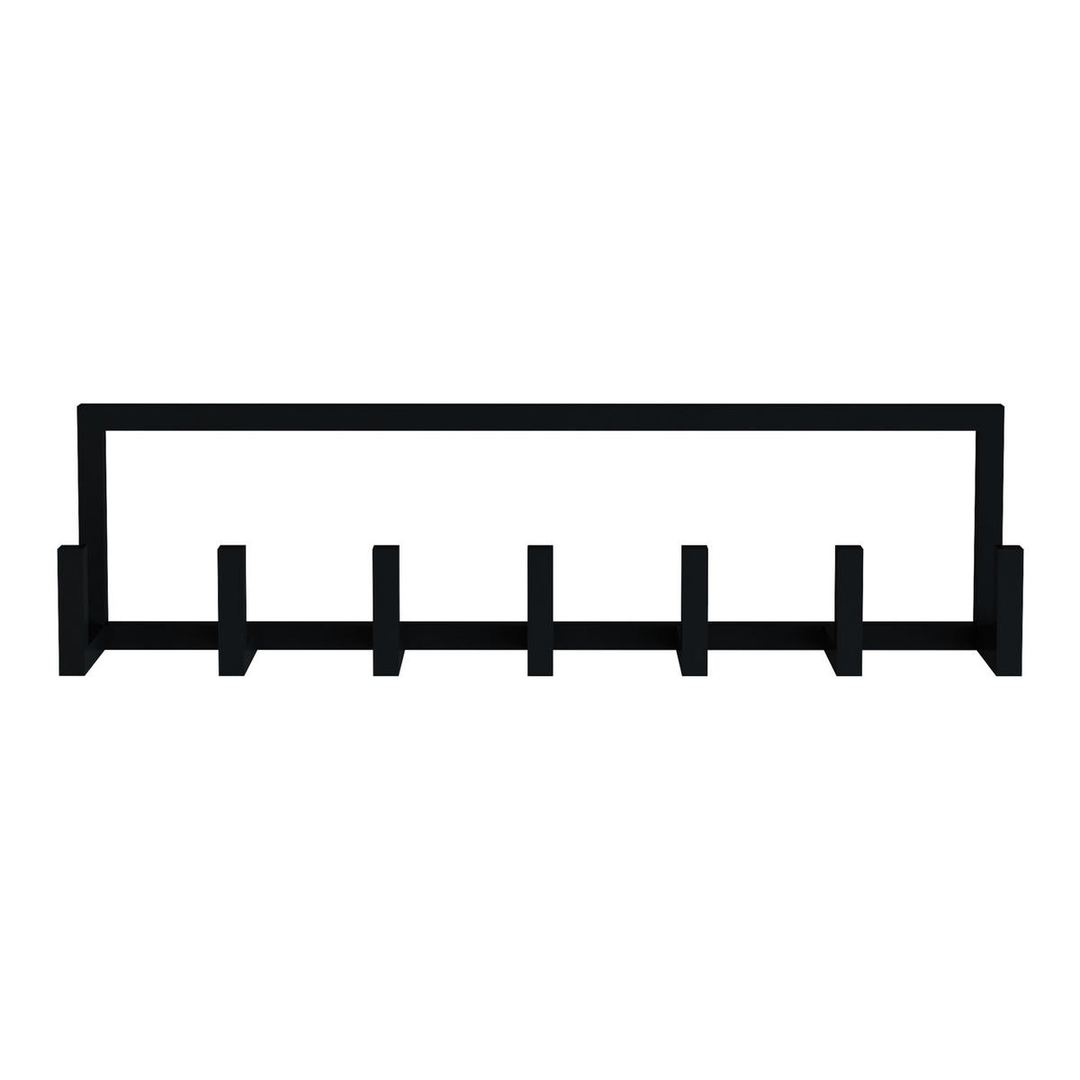 WANDGARDEROBE Lyngen - Schwarz, Metall (75/20/10cm) - [en.casa]