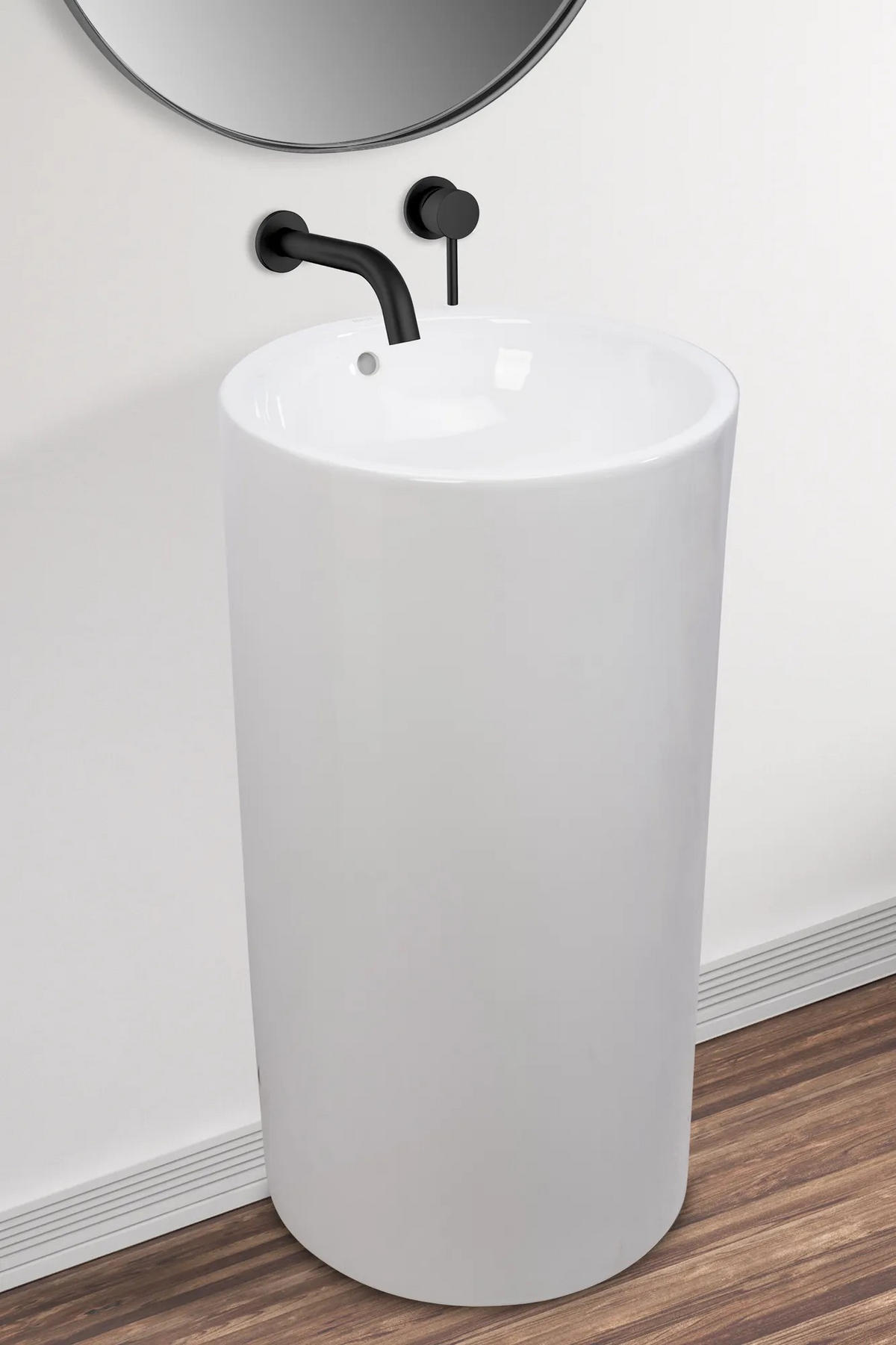 STANDWASCHBECKEN Estera Rea - Weiß, Keramik (46/85/46cm) - REA