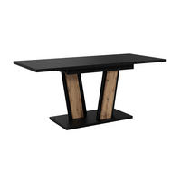 ESSTISCH Ausziehbar von 140 bis 180 cm in Schwarz - Schwarz, Holzwerkstoff (80/180/75cm) - Home Collective