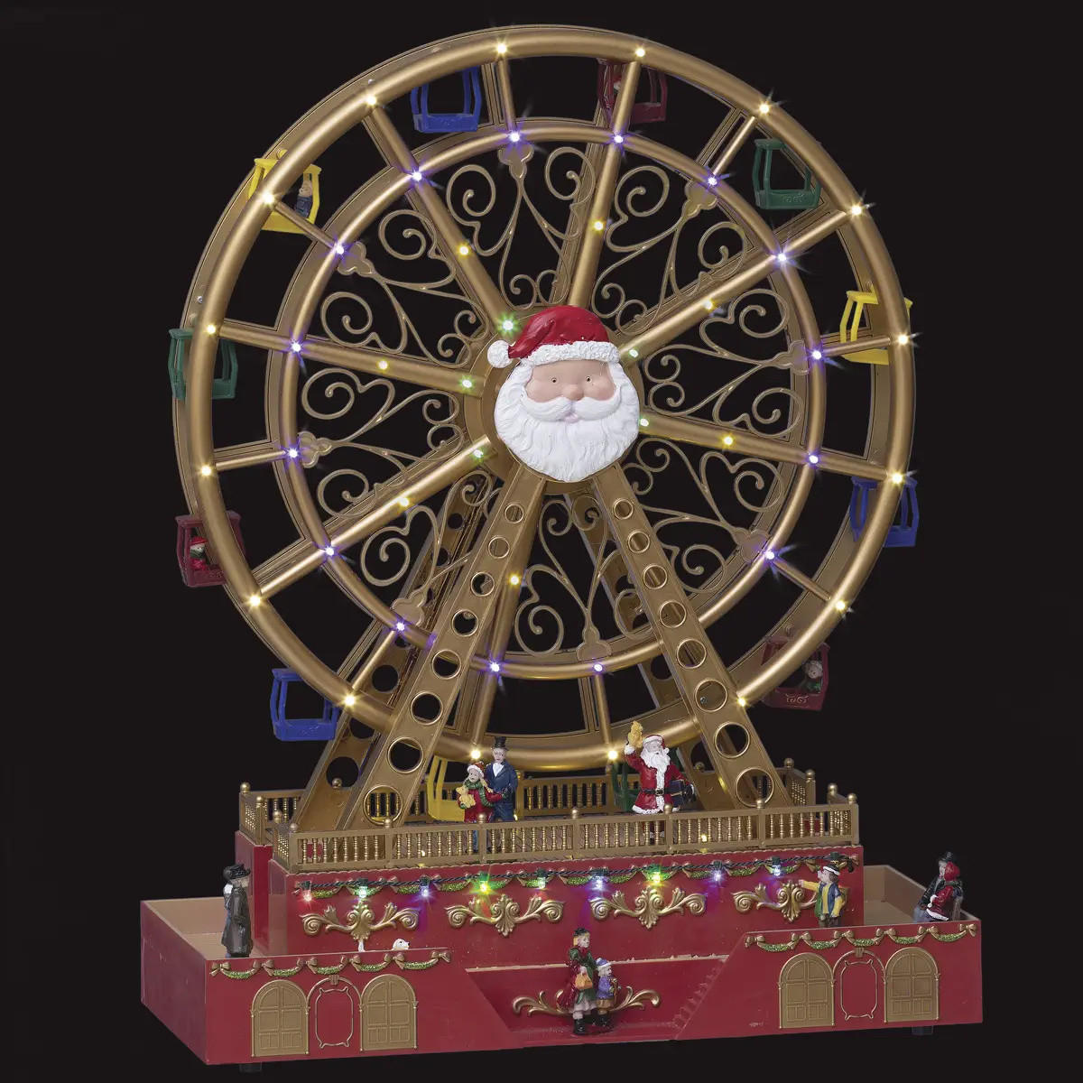 WEIHNACHTSSTADT mit Teufelsmühle 49/17/38 cm - Multicolor, Kunststoff (17/38/49cm) - Fééric Lights and Christmas